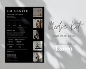 One Page Influencer Media Kit & Rate Card | Dark Mode