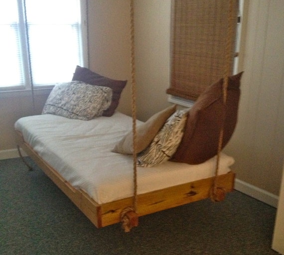 Items similar to Hanging swing bed: twin on Etsy