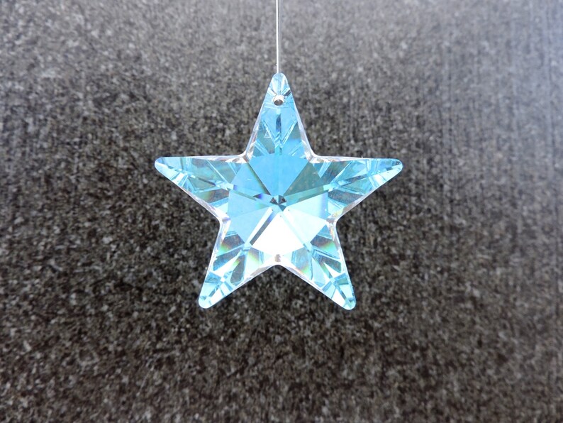 STAR, SWAROVSKI® Crystal Prism, 28MM Article# 8815, Aurora Borealis, Genuine Lead Crystal, Suncatcher bild 2