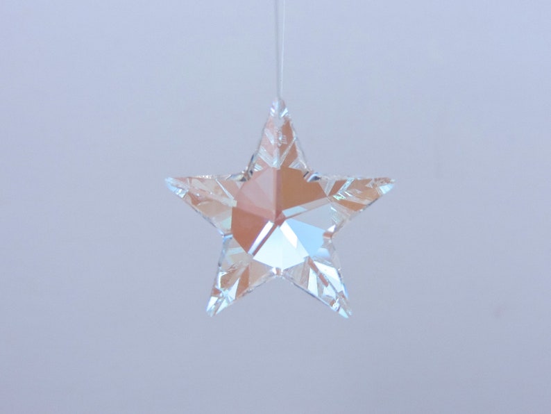 STAR, SWAROVSKI® Crystal Prism, 28MM Article# 8815, Aurora Borealis, Genuine Lead Crystal, Suncatcher bild 1