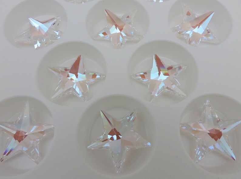 STAR, SWAROVSKI® Crystal Prism, 28MM Article# 8815, Aurora Borealis, Genuine Lead Crystal, Suncatcher bild 4