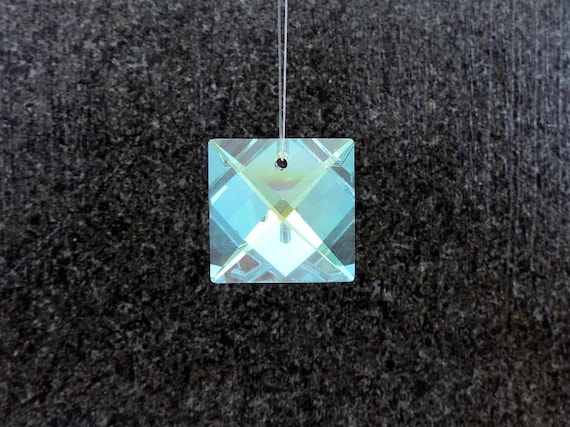 SQUARE PRISMS Swarovski® Crystal, Aurora Borealis,  22MM Article 8025, Genuine Lead Crystal, Suncatcher