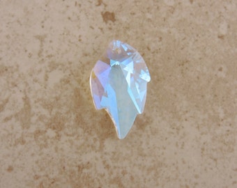 SWAROVSKI® Crystal Leaf, Aurora Borealis, Maple Leaf, Article# 8805, 45mmx28mm, Genuine Lead Crystal, Suncatcher