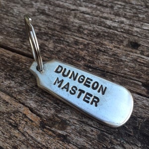 Dungeon Master Silver Plated Spoon Handle Keyring Key Fob - DND, Dungeons & Dragons Role Play Character