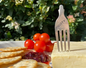 Handmade Vintage Upcycled Vintage Fork Cheese Label/Marker, Dinner Party, Cheese Lover, Hostess Gift
