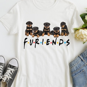 Rottweiler Furiends T-Shirt, Rottie Shirt, Dog Mom, Gifts for Dog Lovers, Gifts For Her, Gifts For Dog Moms, Friends, Funny Shirt