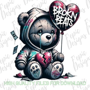 Teddy bear broken heart top