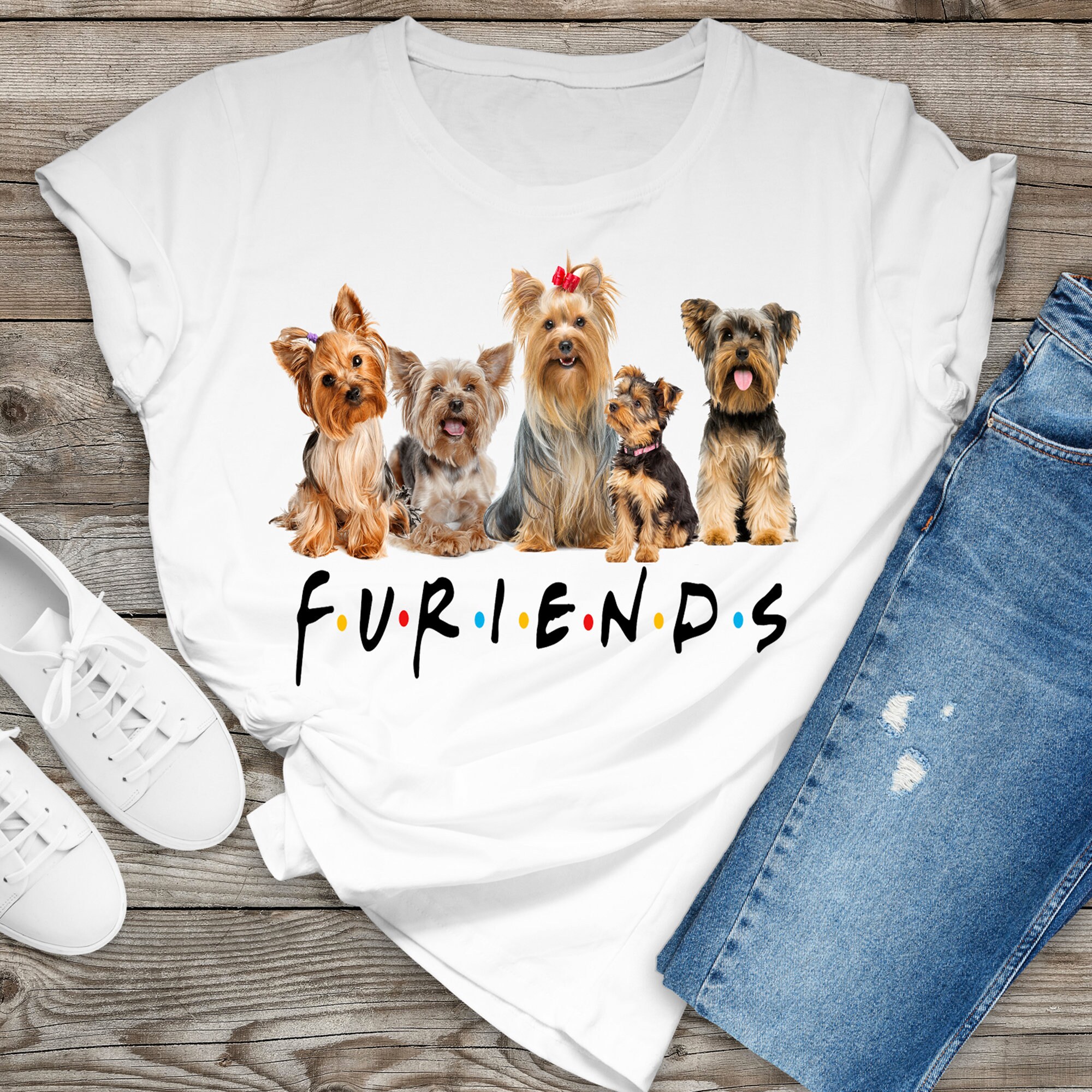 Furiends Cute Yorkie Tee Funny Dog Shirt Adorable Puppy T shirt