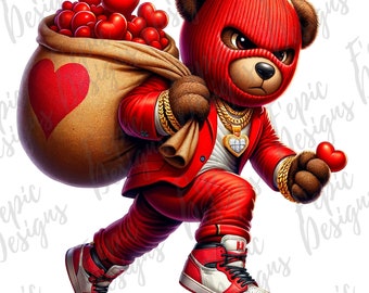 Hip Hop Valentine Teddy Bear Graffiti – Thief of Hearts (Digital Download)