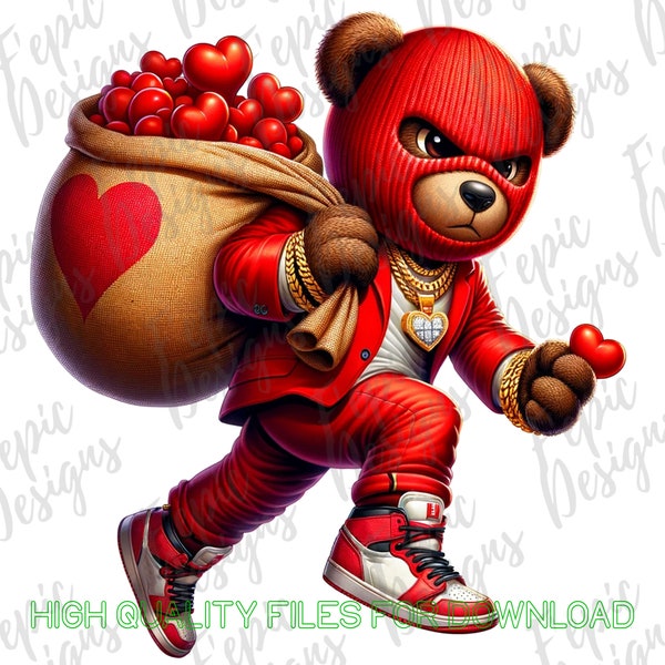 Hip Hop Valentine Teddy Bear Graffiti – Thief of Hearts (Digital Download)