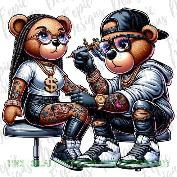 Gangster Teddy Bear Tattoos