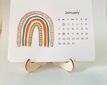 2024 Desktop Calendar - Rainbows