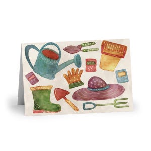 Collection de cartes de voeux fantaisie aquarelles locales