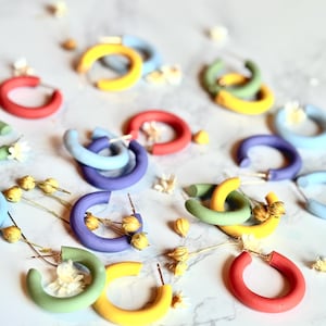 Frankie Hoops | Polymer Clay Earrings | Trailside Bloom Collection
