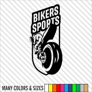 Motorcycle Sticker Decal - Truck Car Contour Cut Vinyl Decal - Choice of Sizes and Colors