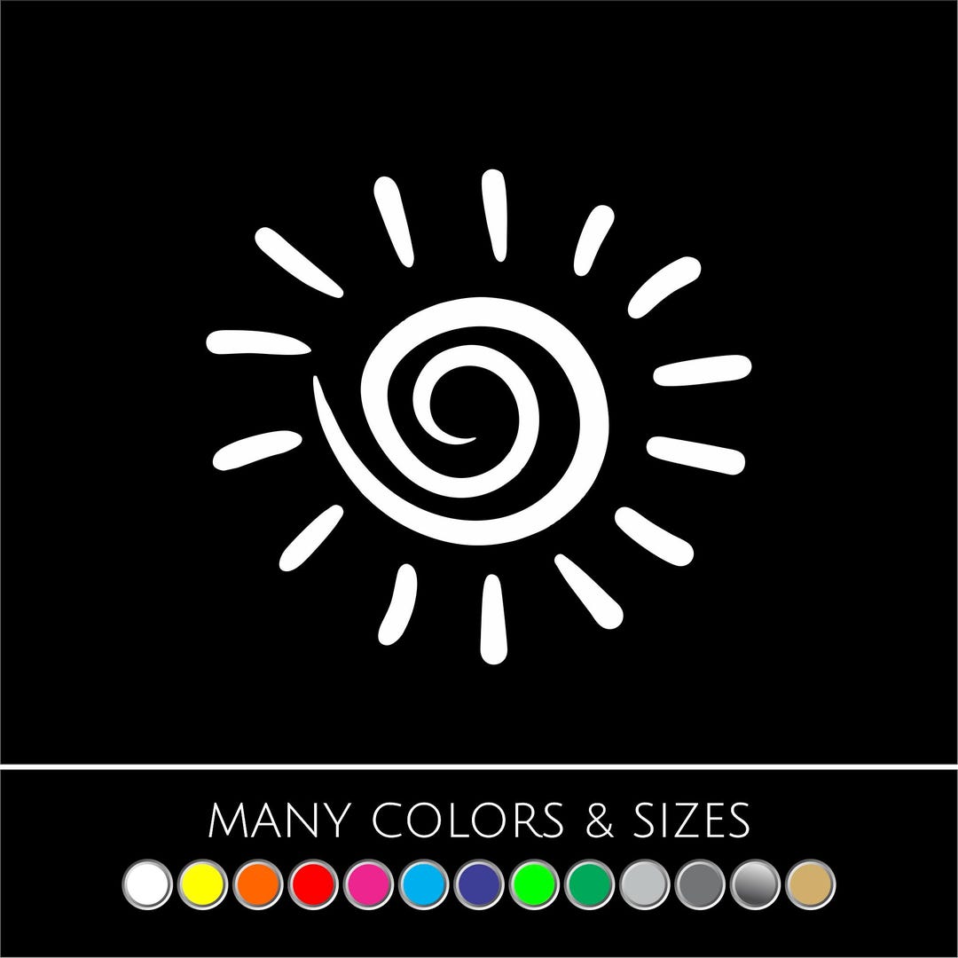 Window Sticker For Sun Sun Vinyl Decal – Waterproof Sun Decal for Car, Laptop, Window, Wall ...
