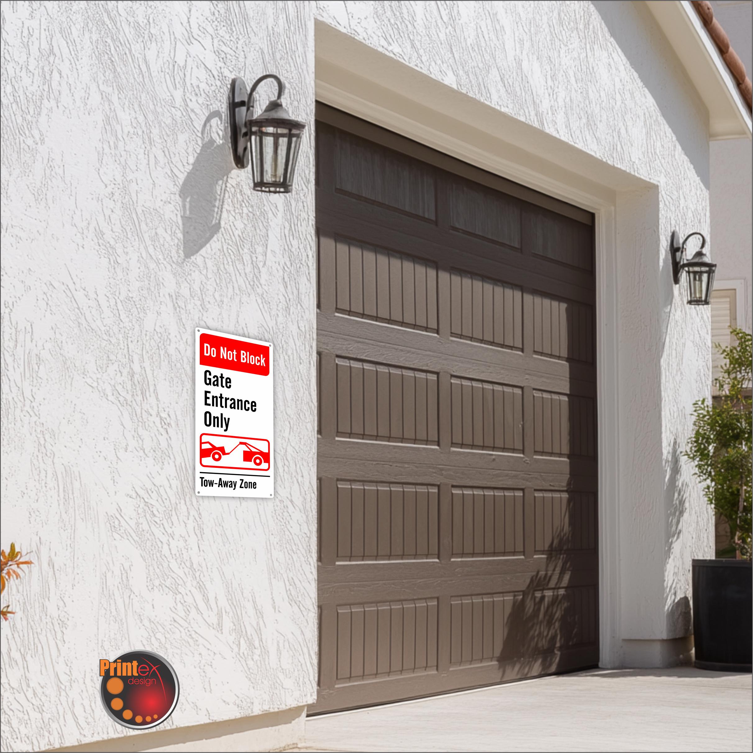 Do Not Block Gate Entrance Only – 12×24 Aluminum Outdoor Sign ...