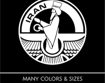 Iran Vinyl Decal – Waterproof Iranian Flag Sticker for Car, Laptop, Window & Travel Gear – Multiple Sizes and Colors