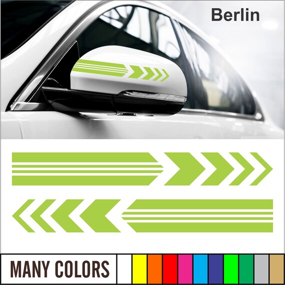 Set of 2 Car Side Mirror Auto SUV Vinyl Stripe Sticker Decal Etsy