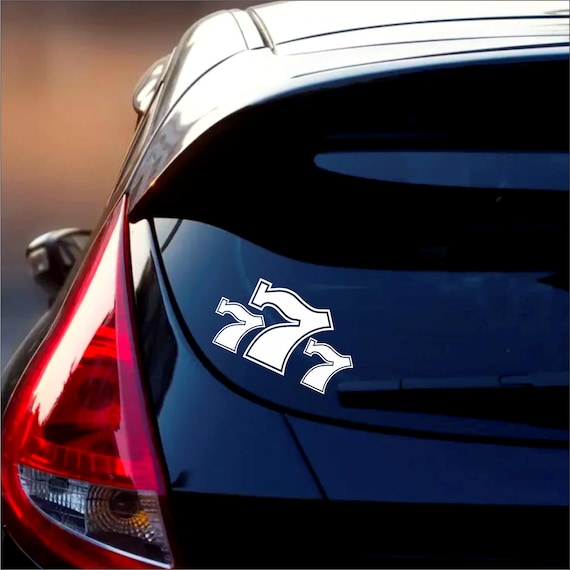 Gambling Lucky 777 Sticker - for Wall, Car, Truck, Laptop, Decal