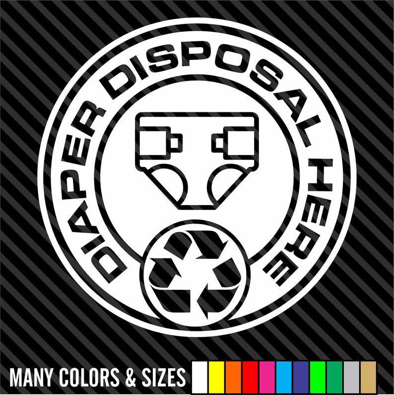 Diaper Disposal Decal Sticker Recycling Home & Office Use Etsy
