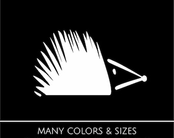 Hedgehog Vinyl Decal | Cute Hedgehog Sticker | Animal Lover Decal | Laptop, Car, Water Bottle