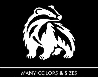 Honey Badger Vinyl Decal | Animal Sticker | Tough & Bold Design | Car, Laptop, Water Bottle Decal