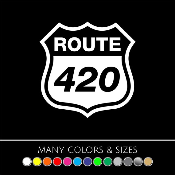 Route 420 Vinyl Decal • Historic Highway Sign Sticker for Car