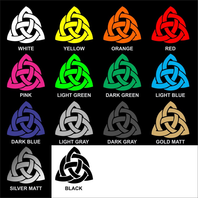 Celtic Knot Vinyl Decal - Triquetra Trinity Sticker For Car, Window, 14" Tall