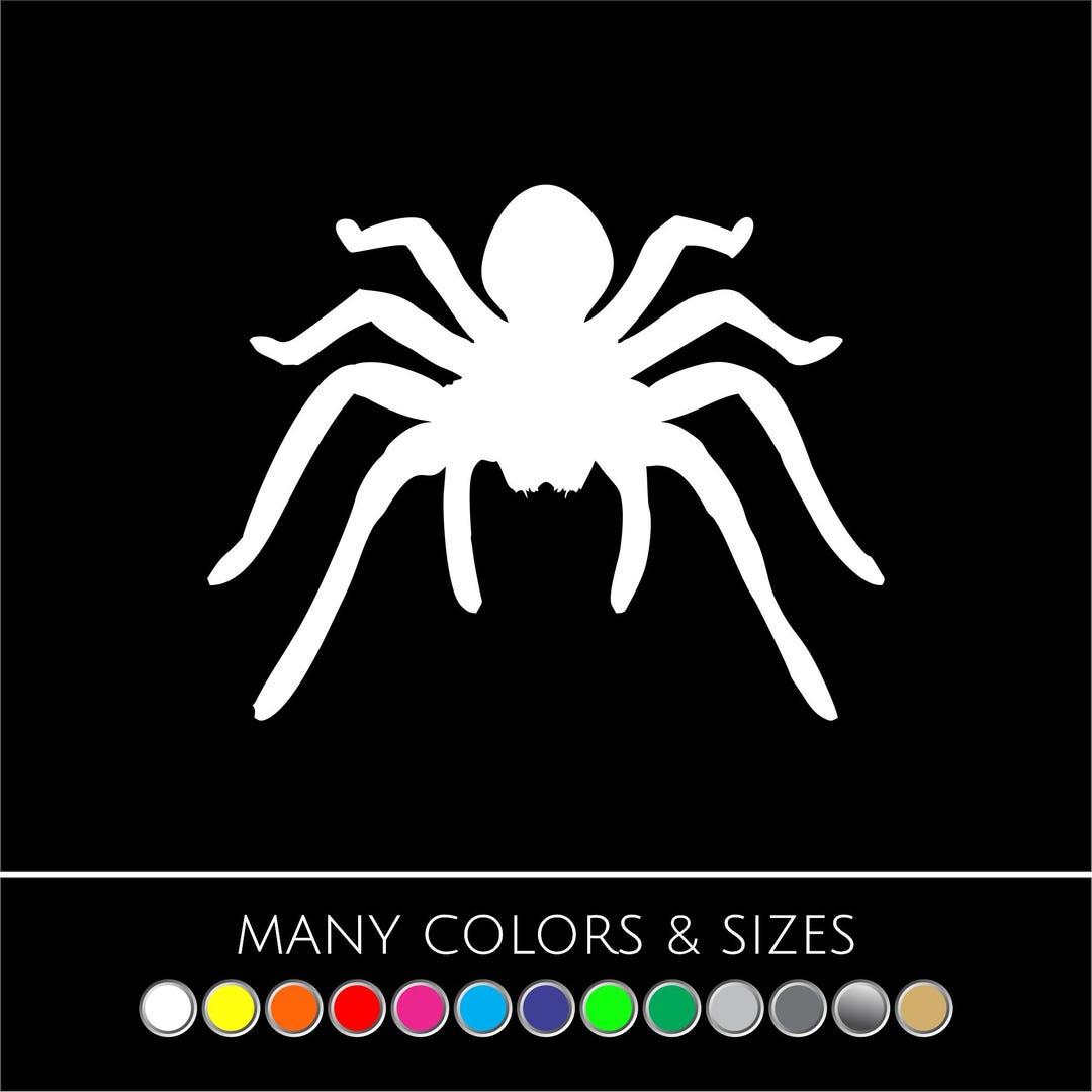 Sticker Spider Rectangular Spider Sticker - Decal, Car, Truck, Wall, Decal, Sticker - Many Colors ...
