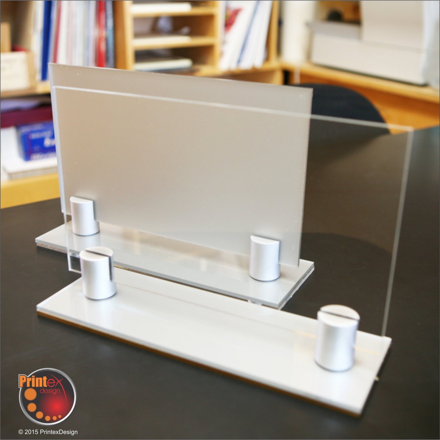 Personalized Office Front Desk Logo or Message Sign. Modern Stainless ...