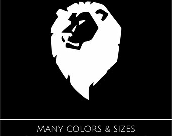 Lion Head Sticker - Decal, Tribal, Celtic, Tattoo, Design, Window Sticker, Car Decal - Many Sizes and Colors