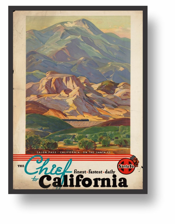 Vintage California Poster (high Quality Art Print - Multiple Size