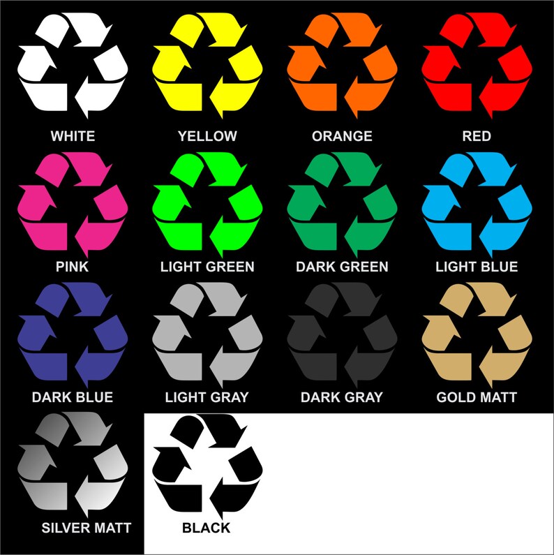 Recycle Logo Vinyl Decal Sticker Work or Home Renew and Reuse Etsy