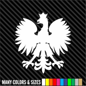 Polish Eagle Crest Decal Sticker - Coat of Arms Poland - Flag Decal Sticker Sizes/Colors