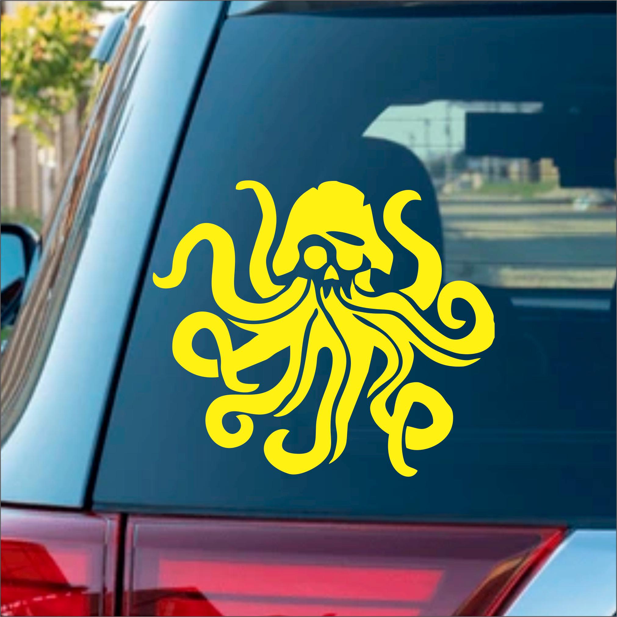 Pirate Octopus Vinyl Decal – Waterproof Pirate / Nautical Sticker for ...