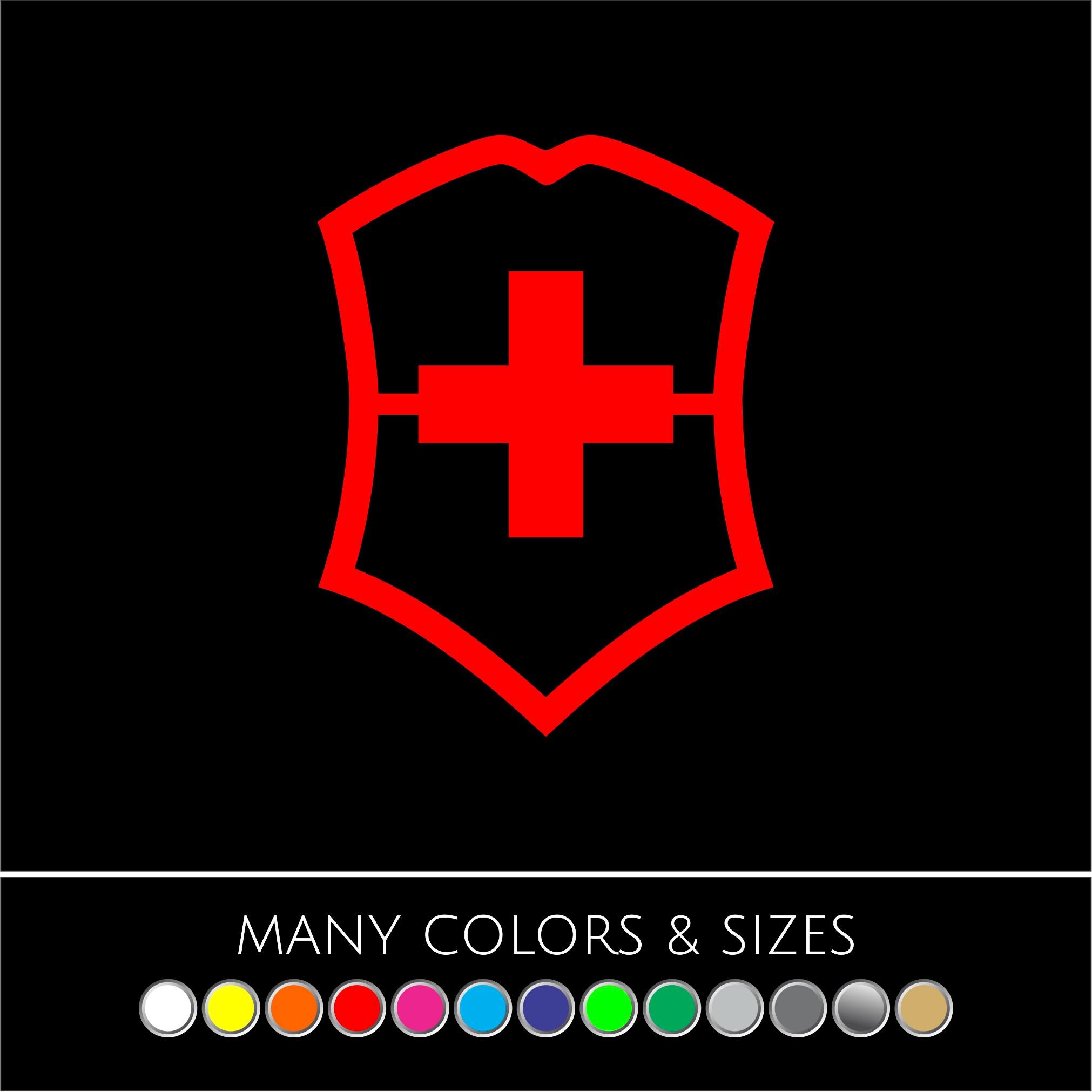 Swiss Army Vinyl Decal - Cross Sticker For Car, Window, Laptop Many Sizes & Colors