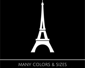 Eiffel Tower Sticker - Car or Wall Vinyl Decal Sticker - Multiple Sizes and Colors