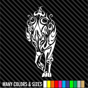 Wolf Decal Sticker Tribal, Tattoo, Design Window Sticker Decal, Car, Wall, Irish