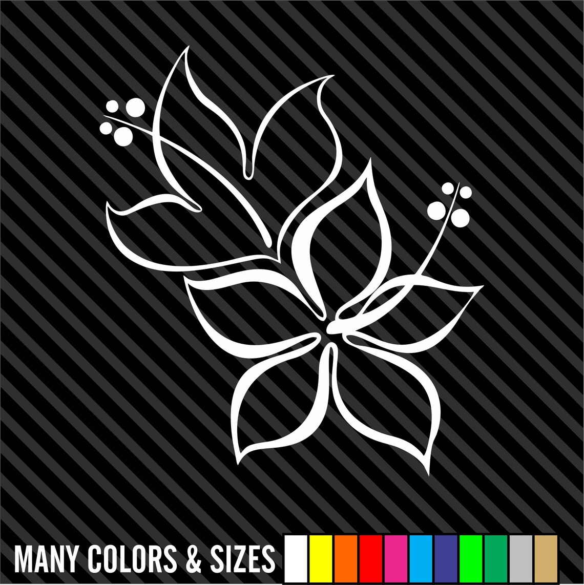 Flower Car Wall Decal Sticker Window Car Truck Decor Many Etsy