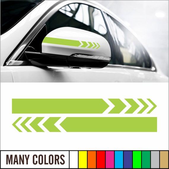 Set of 2 Car Side Mirror Auto SUV Vinyl Graphic Sticker Decal Stripe Decals  8 Wide -  UK