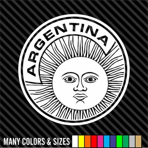 ARGENTINA Decal Sticker - Waterproof Decal Sticker - Multiple Sizes and Colors - Die Cut No Background