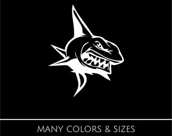 2 x 10cm Surf Shark Vinyl Sticker Decal Laptop Helmet Car Surfer Beach #6039 eBa