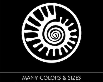 SPIRAL SUN Vinyl Decal | Sun Sticker | Tribal Art Decal | Car, Laptop, Water Bottle