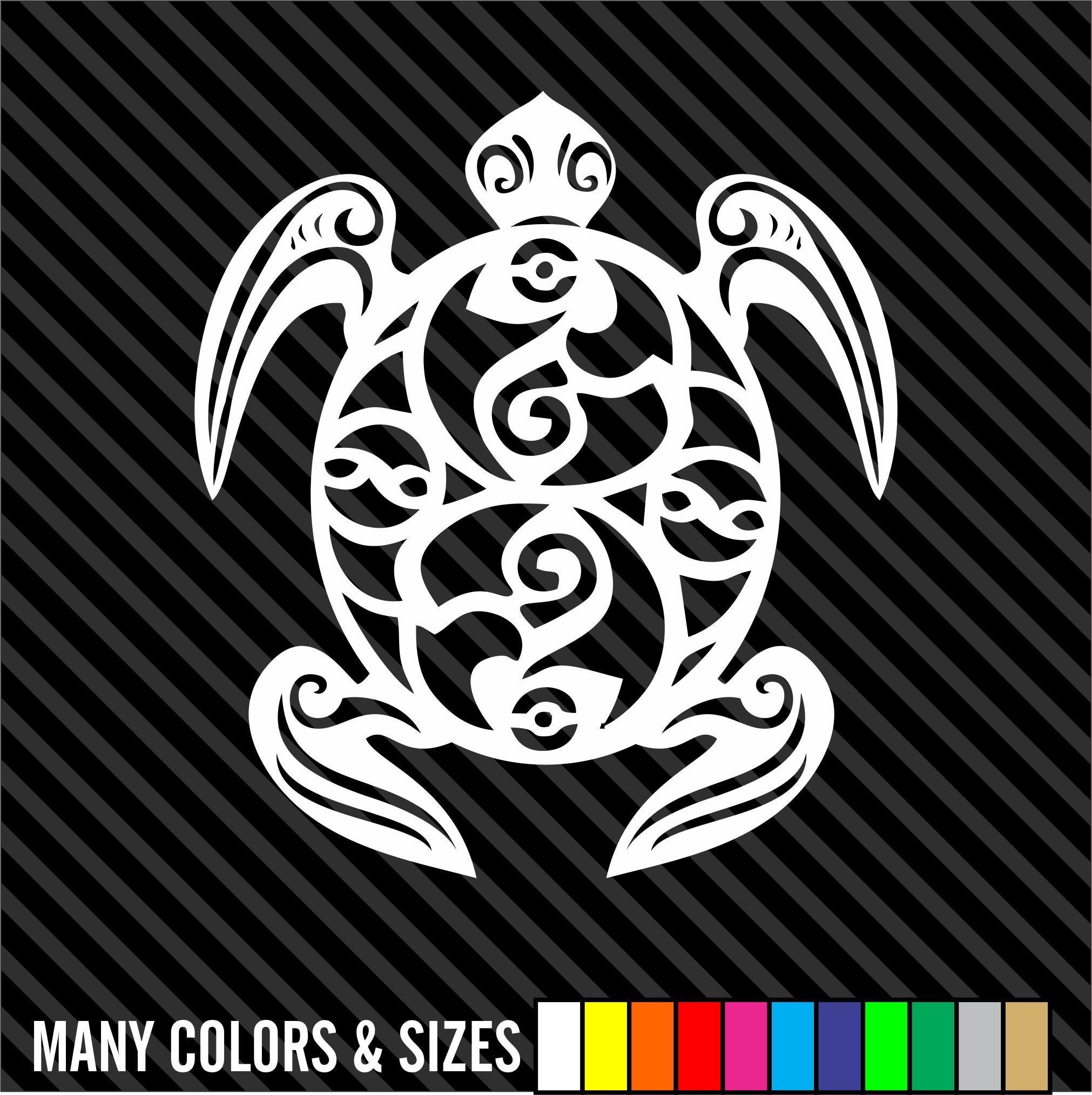 Turtle Decal Sticker Tribal Celtic Tattoo Design Window - Etsy