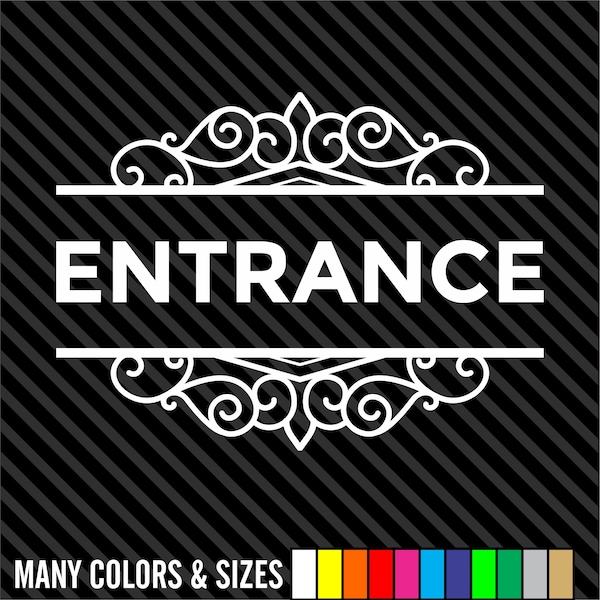 Entrance Decal Sticker - Business Sign - Door Store Window Decal