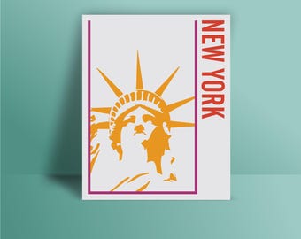 New York print, New York Poster, Wall art, New York skyline, New York City poster, Typography art Home Decor