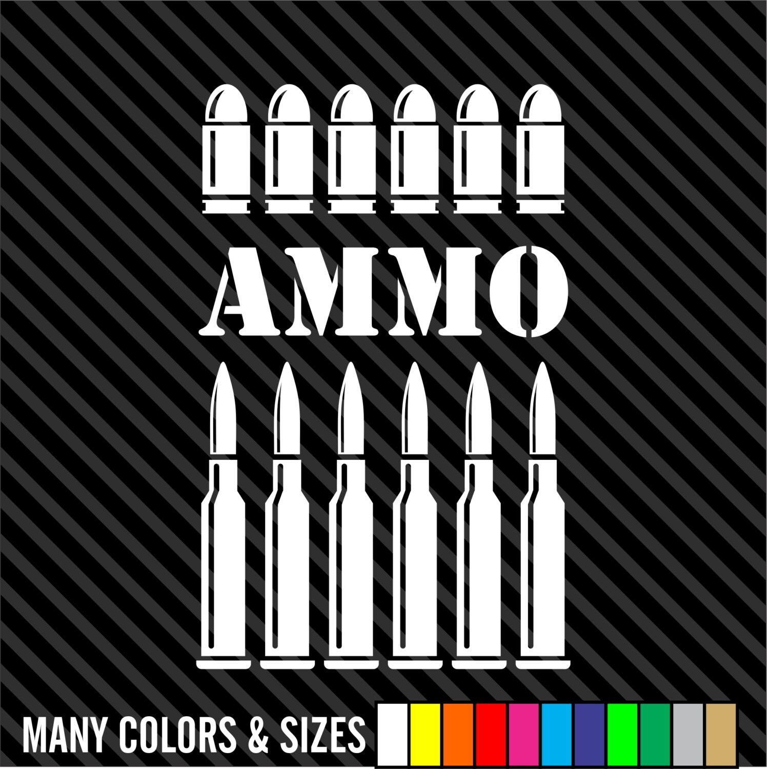Busy Loading Bullets Security Gun Vinyl Decal Die-Cut Sticker Car or Laptop Busy Loading Bullets Security Gun Vinyl Decal Die-Cut Sticker Car or Laptop