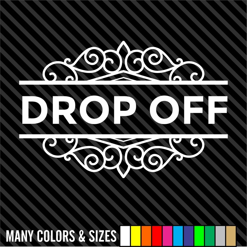 Drop off Store Front Decal Sticker Business Sign Door Etsy