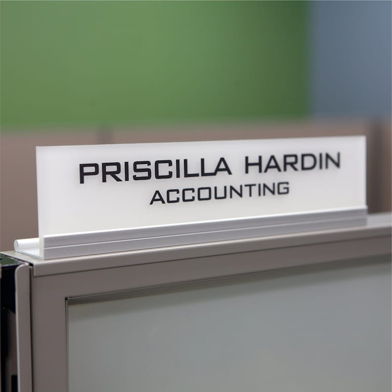 Modern Personalized Office Cubicle Name Plate & Sign Frosted Etsy Canada